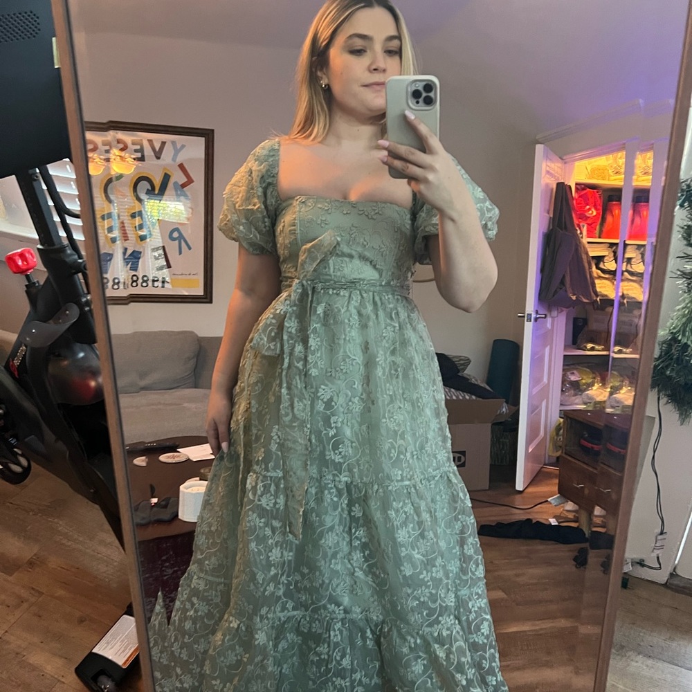 BHLDN Beatrice Organza Maxi Dress